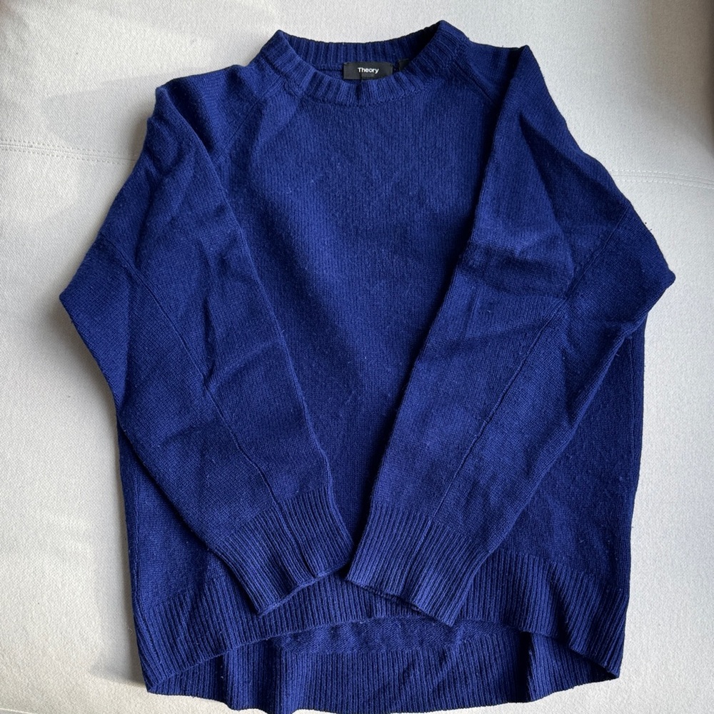 Theory Navy Blue Women's 100% Cashmere Sweater SizeP